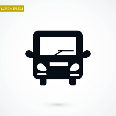 Otobüs Düz Simgesi