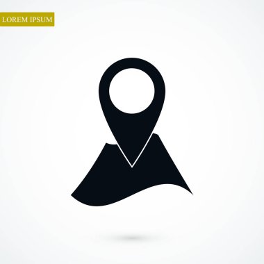 harita simgesi üzerinde toplu iğne