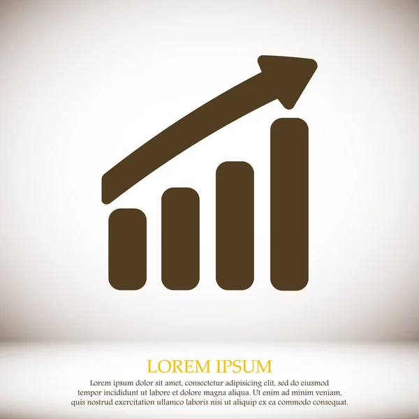 Üzleti chart ikon — Stock Vector