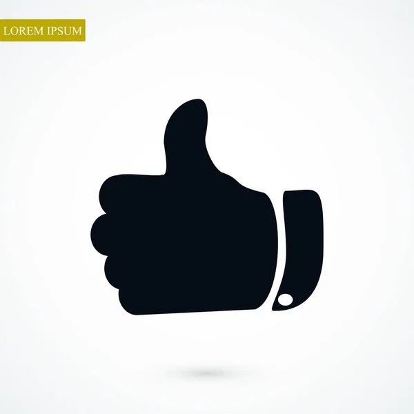 Thumb up finger sign — Stock Vector