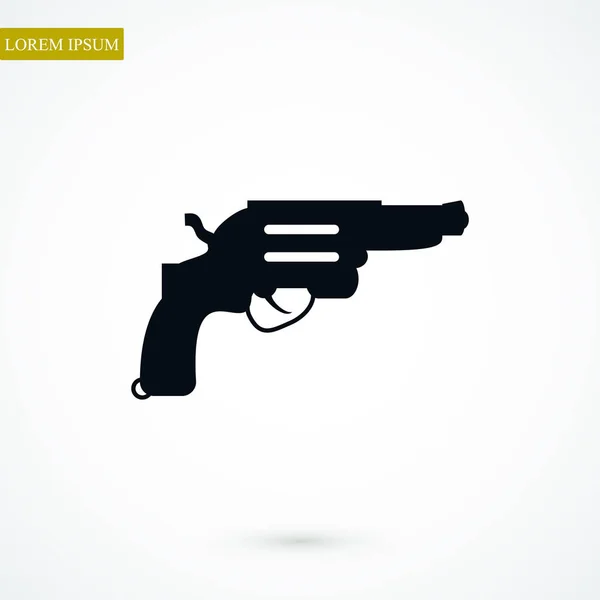 Revolver lapos ikon — Stock Vector