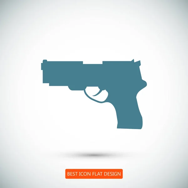 Небезпека пістолет значок — стоковий вектор