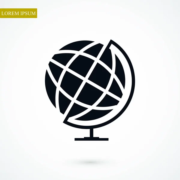 Icône graphique globe — Image vectorielle