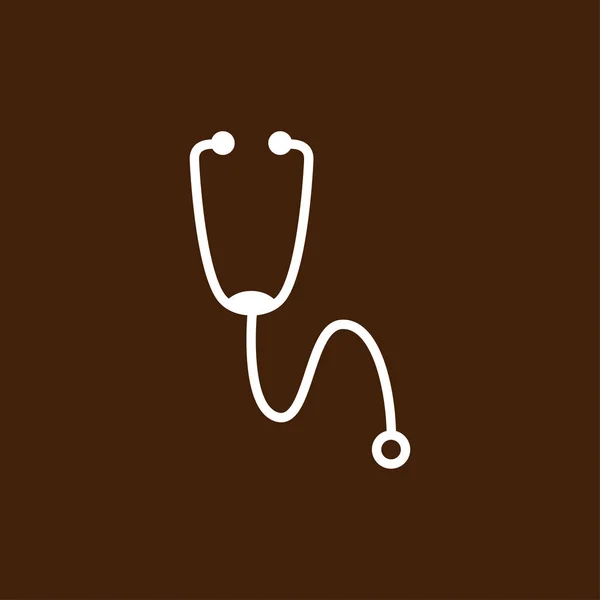 Stethoscope flat icon — Stock Vector