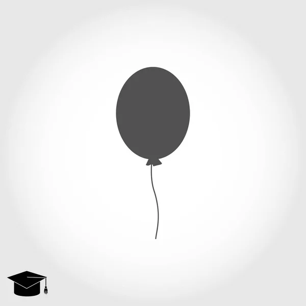 Ballon lapos ikon — Stock Vector
