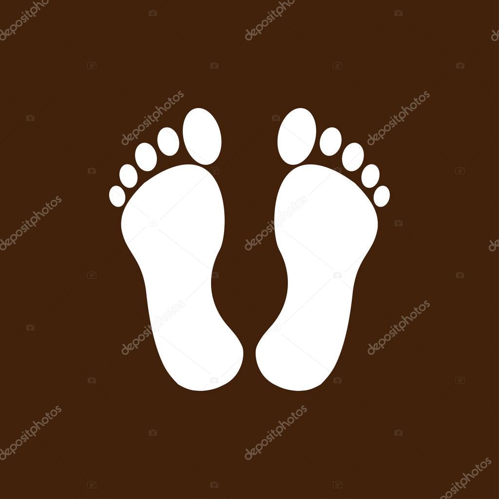 feet flat icon
