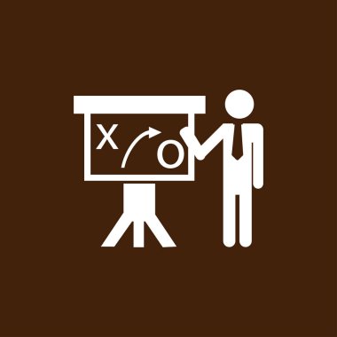 adam presentatioon kurulu düz simgesinin yanında