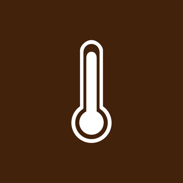 เครื่องวัดอุณหภูมิไอคอนแบน — ภาพเวกเตอร์สต็อก