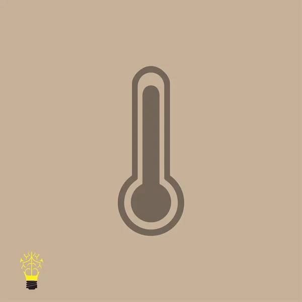 Thermometer flat icon — Stock Vector