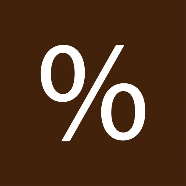 Ícone plano por cento —  Vetores de Stock