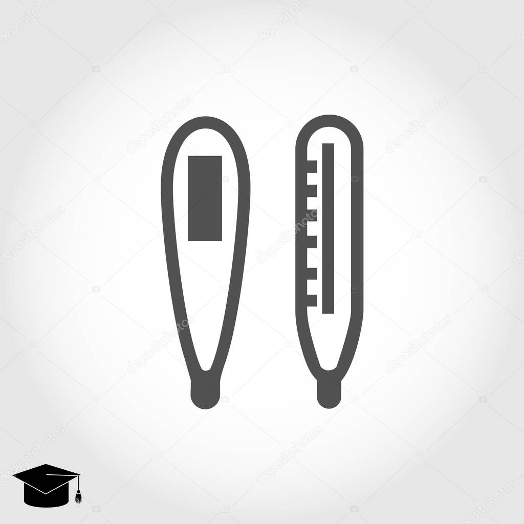 thermometers flat  icon