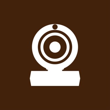 Web kamera düz simgesi
