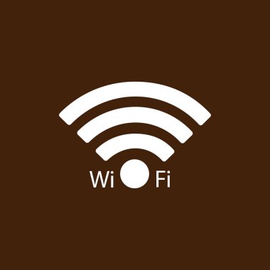 Wi-fi düz simgesi