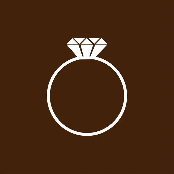 Anillo icono plano — Vector de stock