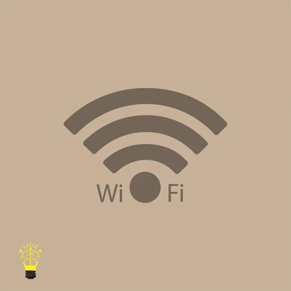Wi-fi platte pictogram — Stockvector