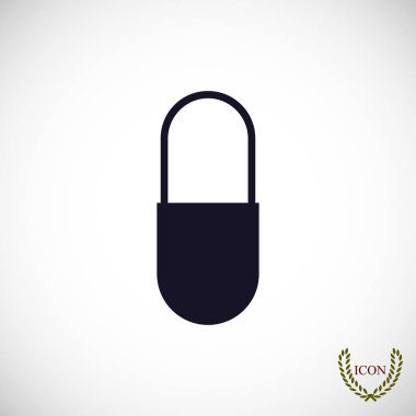 Kapsül düz simgesi