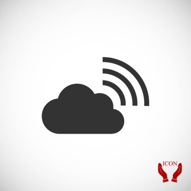 Wi-fi sinyal simgesi ile bulut