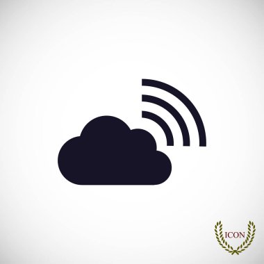 Wi-fi sinyal simgesi ile bulut