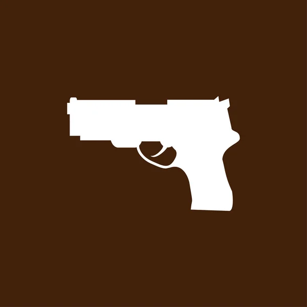 Icona piatta pistola — Vettoriale Stock