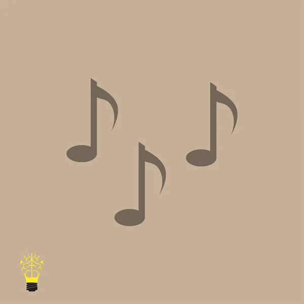 Notes de musique signe icône — Image vectorielle