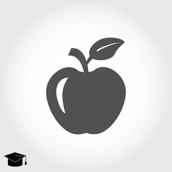 Icono plano de Apple — Vector de stock