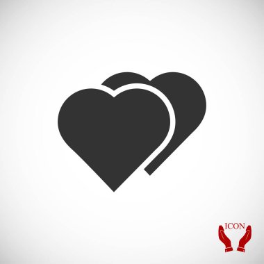 Kalpler düz simgesi