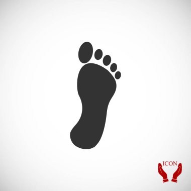 ayak izi düz simgesi