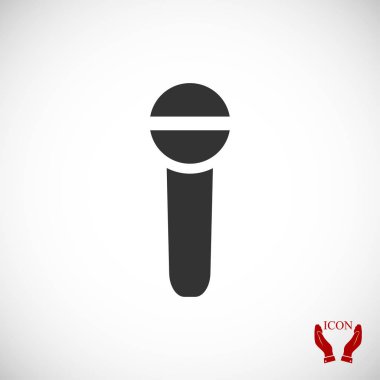 mikrofon düz simgesi