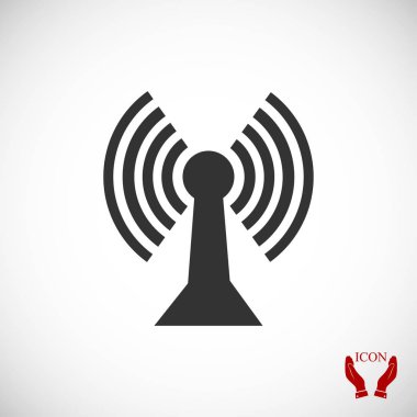 Wi fi sinyal düz simgesi