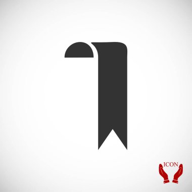 Kurdele düz simgesi