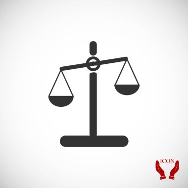 Adalet ölçekler simgesi