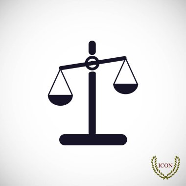 Adalet ölçekler simgesi