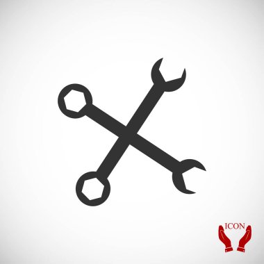 İngiliz anahtarları düz simgesi