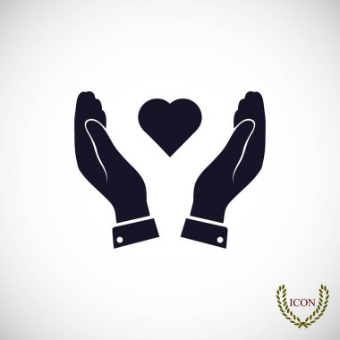 Ellerin simgesinde kalp