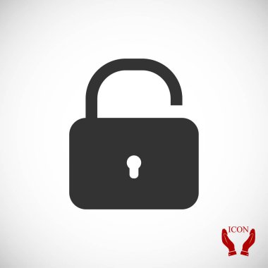 düz asma kilit simgesi