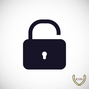 düz asma kilit simgesi