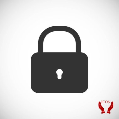 düz asma kilit simgesi