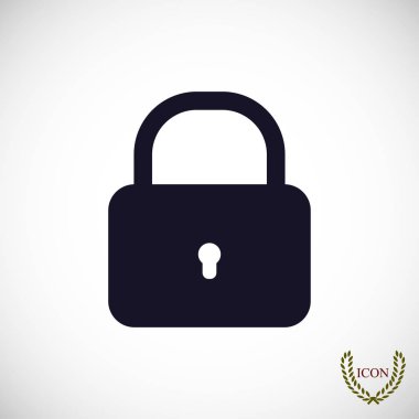 düz asma kilit simgesi