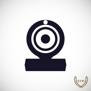 Web kamera düz simgesi