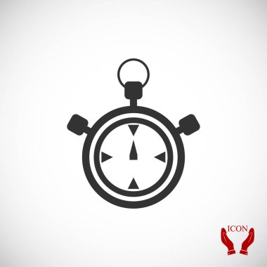 Stopwatch Düz Simgesi