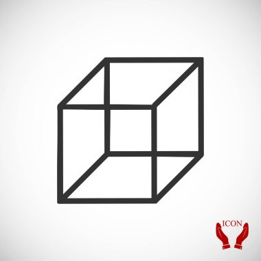 küp düz simgesi