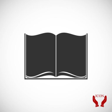 Kitap Düz Simgesi