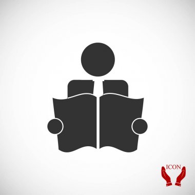 kitap okuyucu işareti simgesi