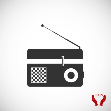radyo düz simgesi