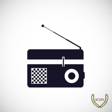 radyo düz simgesi