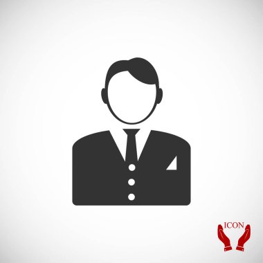 İşadamı Düz Simge