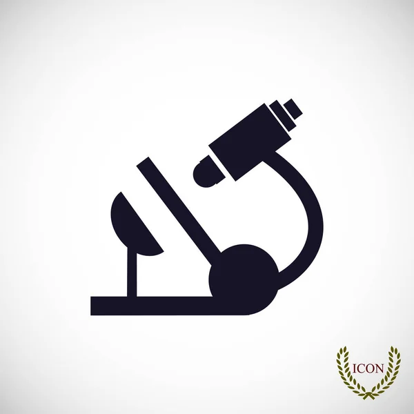 Mikroskop Düz Simgesi — Stok Vektör