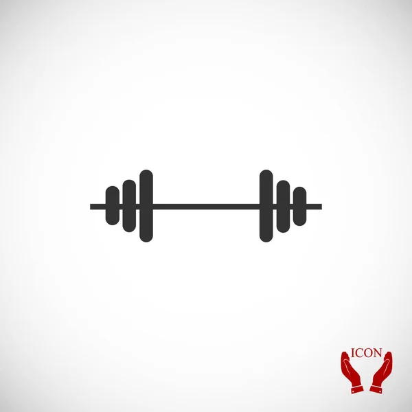 Barbell icône plate — Image vectorielle