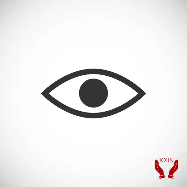 Icono plano de ojo — Vector de stock