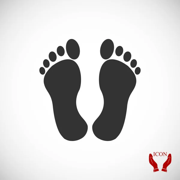 Footprints flat icon — Stock Vector